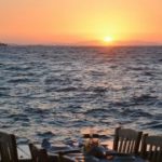 sunset view in mykonos island - greek cruises
