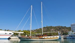 Erato, a wooden yacht in Greeece