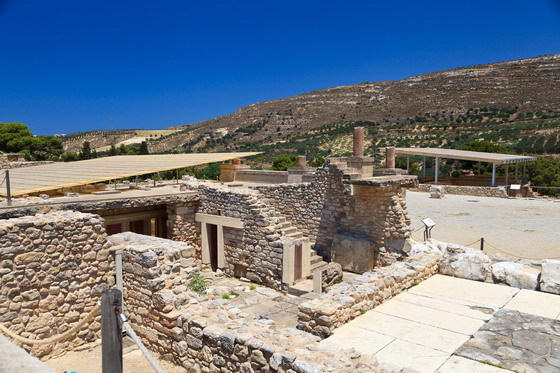 Knossos Palace in Crete. The Minoan civilization.