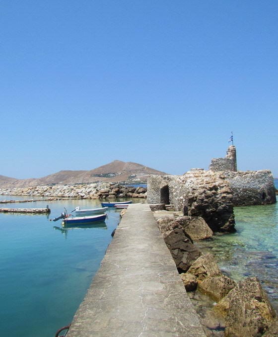 Paros island, port hole of Naoussa