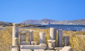 Delos Island, the Cyclades, Greece.