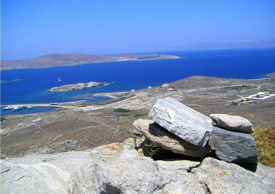 Delos Island, view from mt Cynthos