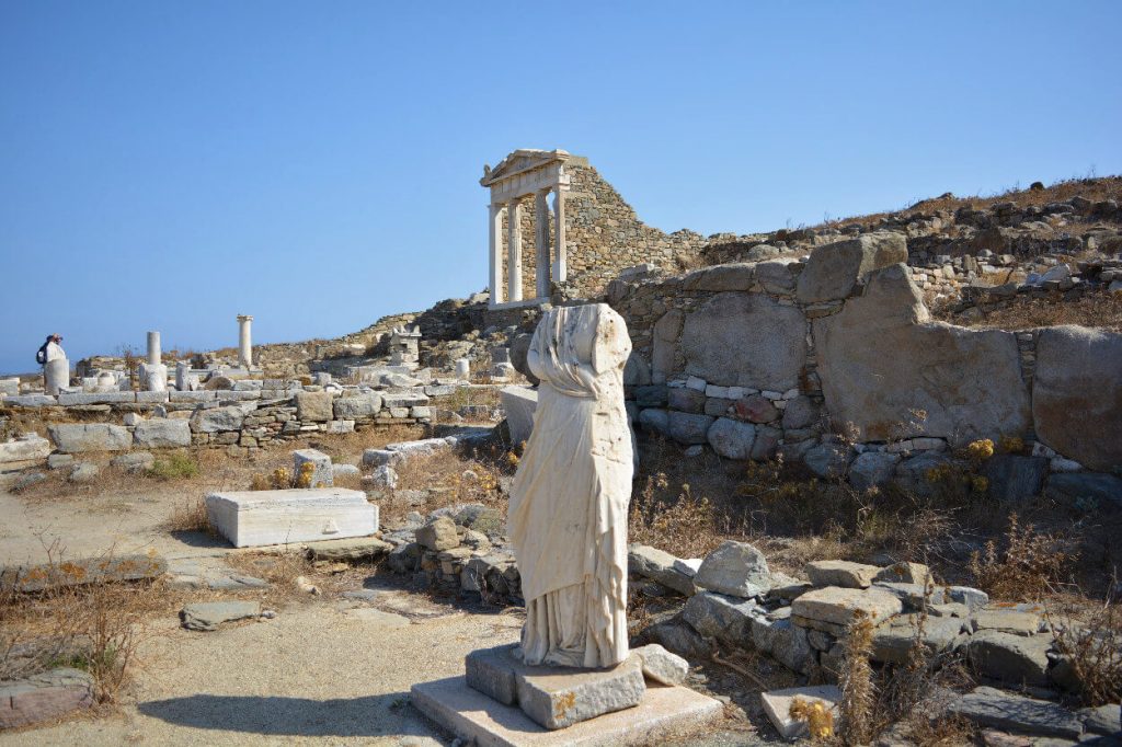 Statue in Delos Island