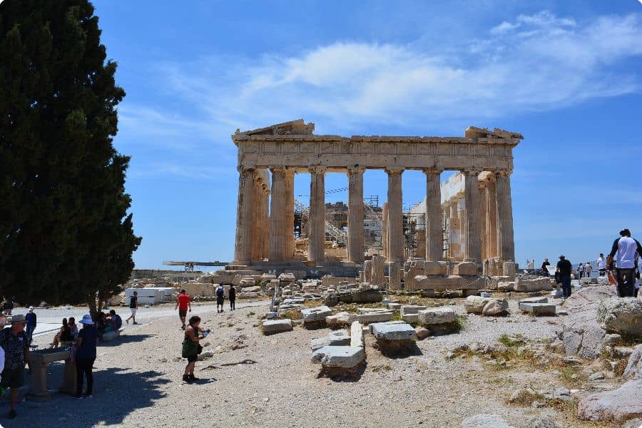 Vacation in Greece, the Parthenon,