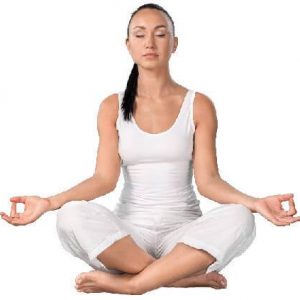 yoga woman meditading in yoga position