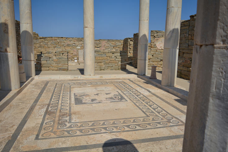 Ancient mosaic in Delos Island