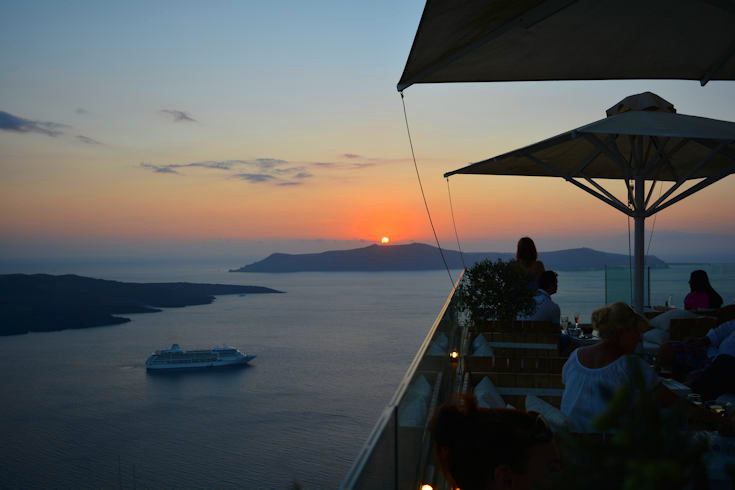 Sunset in Fyra, Santorini