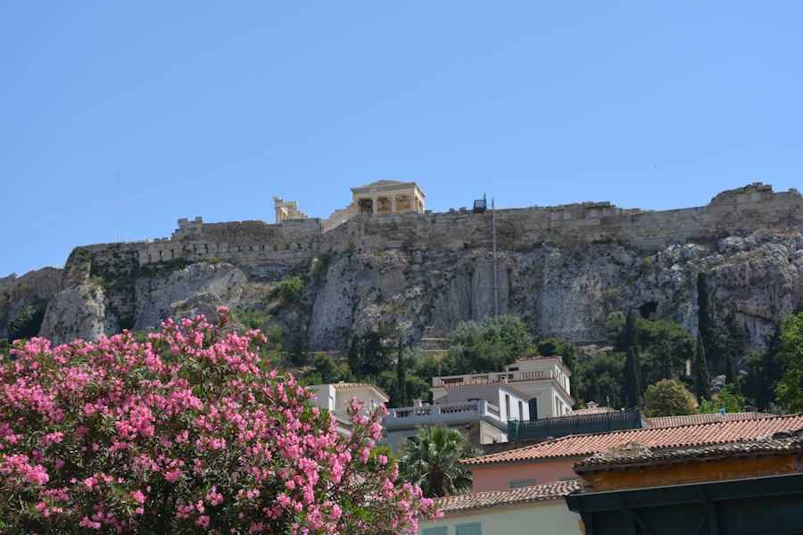 view of the Erechtheion from Plaka