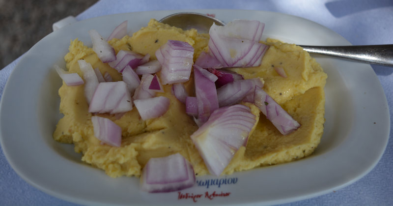 Greek Food, Fava with onions